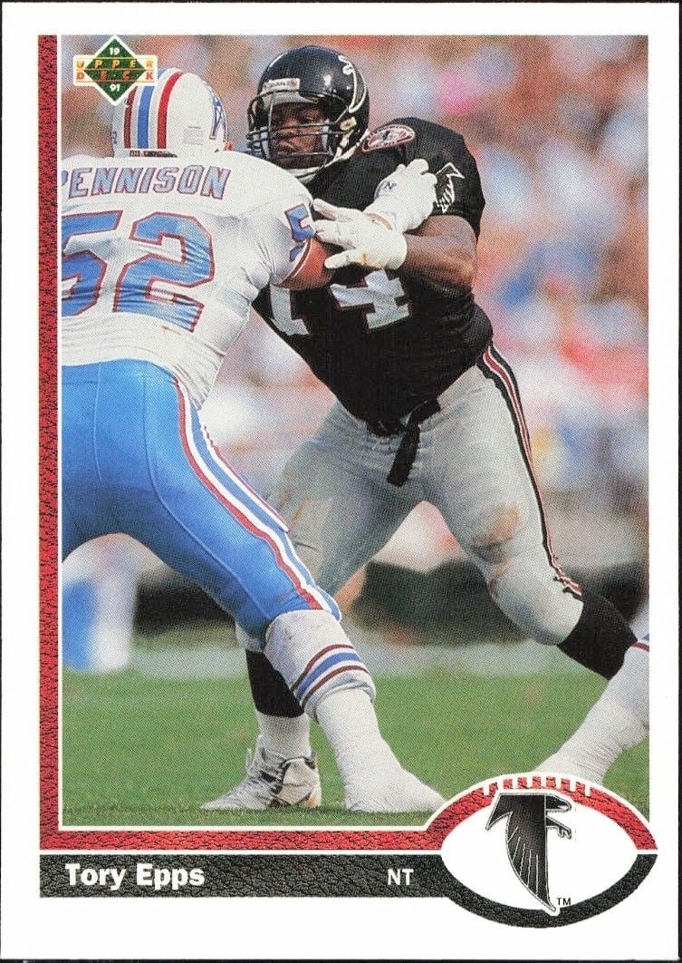 Tory Epps 1991 Upper Deck #392 Football Trading Card - Front 1991 Upper Deck Tory Epps #392 football trading card front