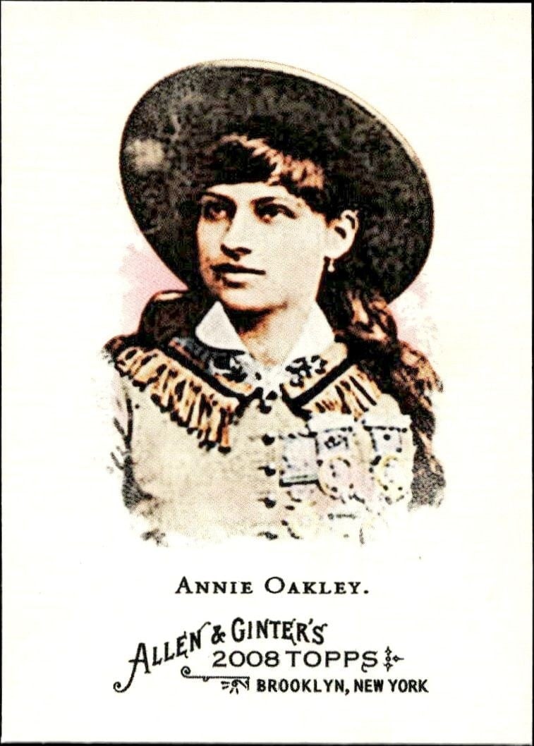 Annie Oakley 2008 Topps Allen & Ginter #137 Baseball Trading Card - Front 2008 Topps Allen & Ginter Annie Oakley #137 baseball trading card front