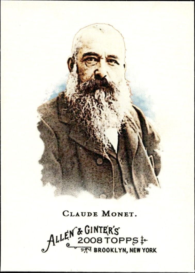 Claude Monet 2008 Topps Allen & Ginter #176 Baseball Trading Card - Front 2008 Topps Allen & Ginter Claude Monet #176 baseball trading card front