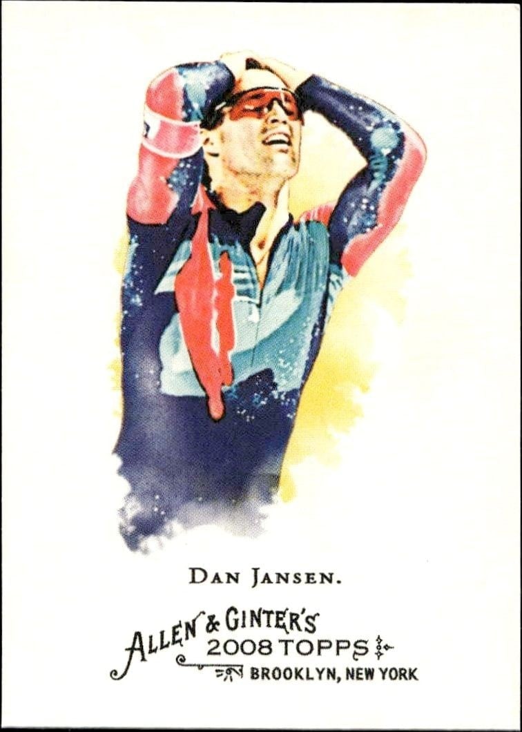 Dan Jansen 2008 Topps Allen & Ginter #92 Baseball Trading Card - Front 2008 Topps Allen & Ginter Dan Jansen #92 baseball trading card front