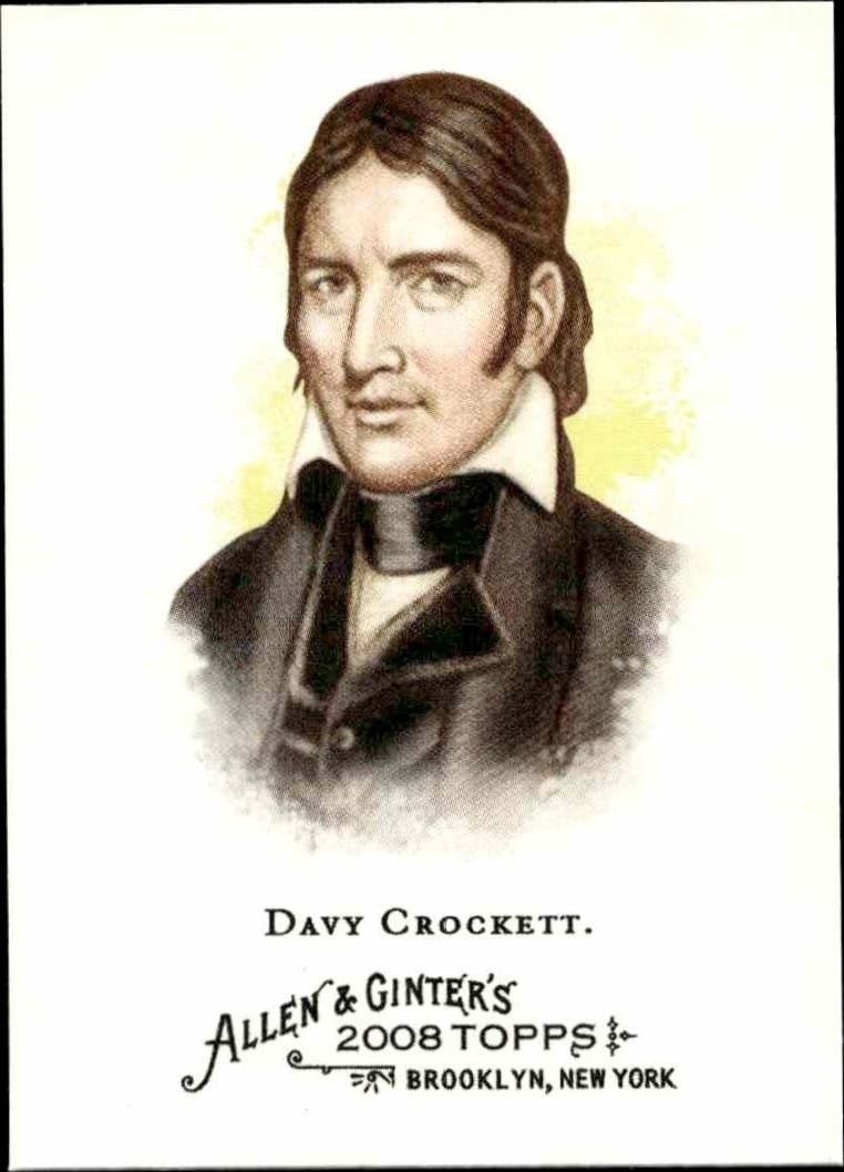 Davy Crockett 2008 Topps Allen & Ginter #232 Baseball Trading Card - Front 2008 Topps Allen & Ginter Davy Crockett #232 baseball trading card front