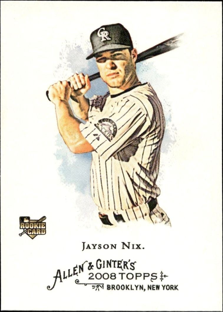 Jayson Nix 2008 Topps Allen & Ginter #82 Baseball Trading Card - Front 2008 Topps Allen & Ginter Jayson Nix #82 baseball trading card front