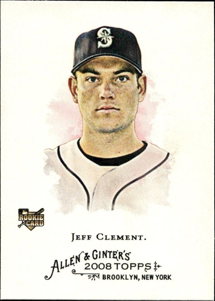 Jeff Clement 2008 Topps Allen & Ginter #329 Baseball Trading Card - Front 2008 Topps Allen & Ginter Jeff Clement #329 baseball trading card front