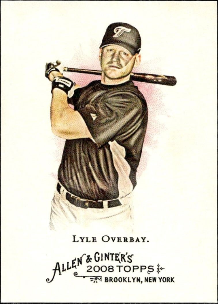 Lyle Overbay 2008 Topps Allen & Ginter #152 Baseball Trading Card - Front 2008 Topps Allen & Ginter Lyle Overbay #152 baseball trading card front