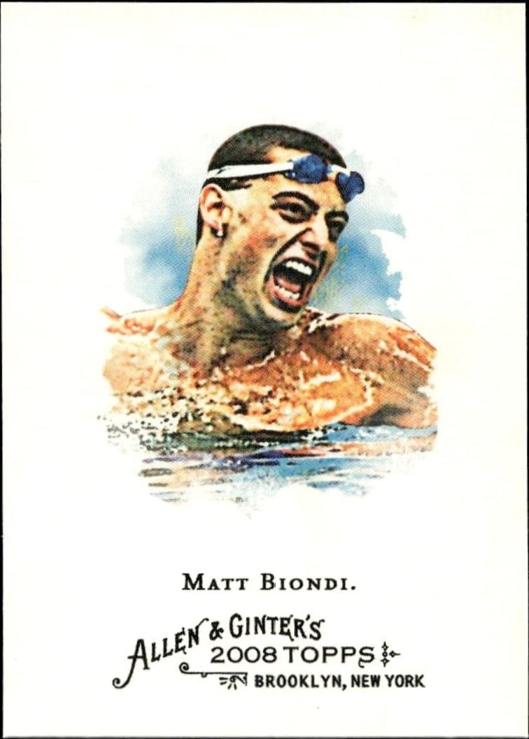 Matt Biondi 2008 Topps Allen & Ginter #107 Baseball Trading Card - Front 2008 Topps Allen & Ginter Matt Biondi #107 baseball trading card front