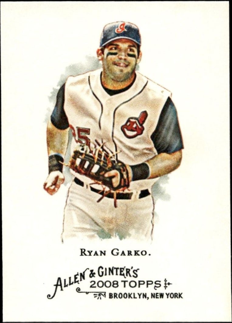 Ryan Garko 2008 Topps Allen & Ginter #241 Baseball Trading Card - Front 2008 Topps Allen & Ginter Ryan Garko #241 baseball trading card front