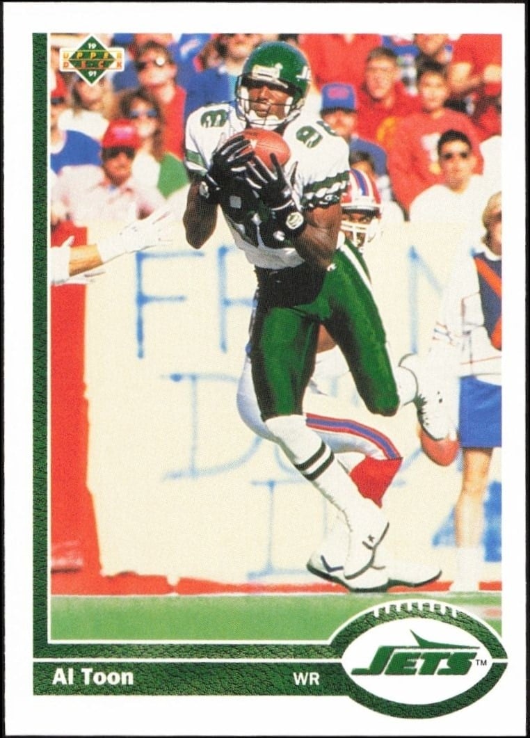 Al Toon 1991 Upper Deck #233 Football Trading Card - Front 1991 Upper Deck Al Toon #233 football trading card front
