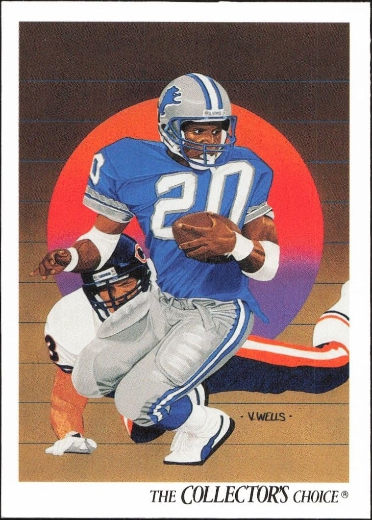 Barry Sanders 1991 Upper Deck #89 Football Trading Card - Front 1991 Upper Deck Barry Sanders #89 football trading card front