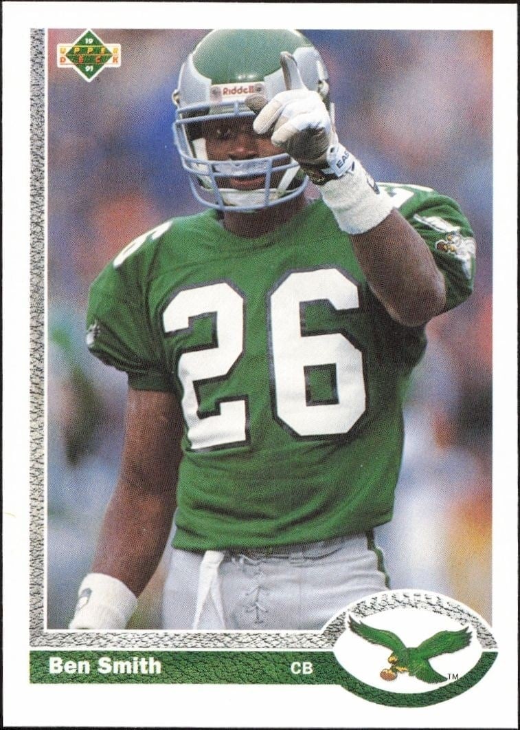 Ben Smith 1991 Upper Deck #110 Football Trading Card - Front 1991 Upper Deck Ben Smith #110 football trading card front