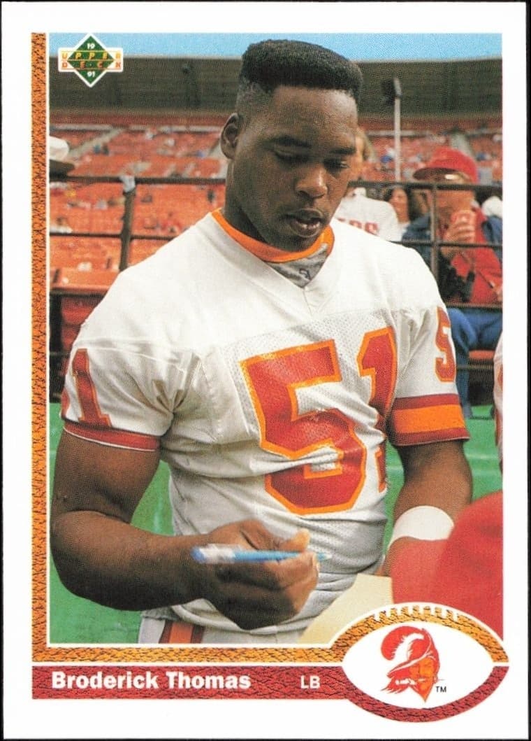 1991 Upper-Deck Broderick Thomas #235 trading card