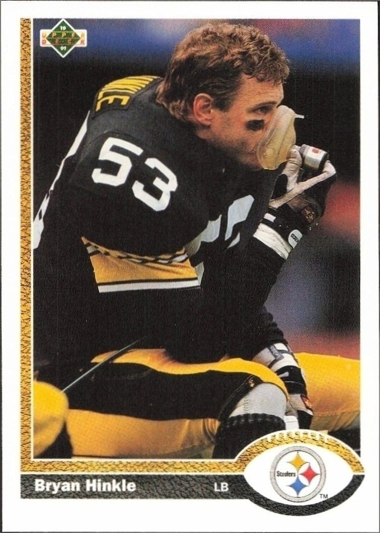 Bryan Hinkle 1991 Upper Deck #113 Football Trading Card - Front 1991 Upper Deck Bryan Hinkle #113 football trading card front