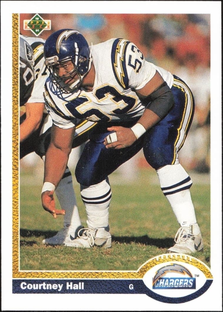 1991 Upper-Deck Courtney Hall #218 trading card