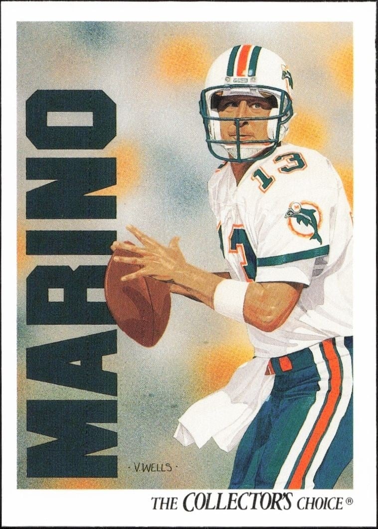 Dan Marino 1991 Upper Deck #83 Football Trading Card - Front 1991 Upper Deck Dan Marino #83 football trading card front