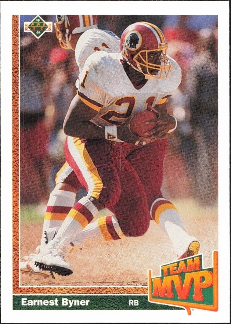 Earnest Byner 1991 Upper Deck #478 Football Trading Card - Front 1991 Upper Deck Earnest Byner #478 football trading card front