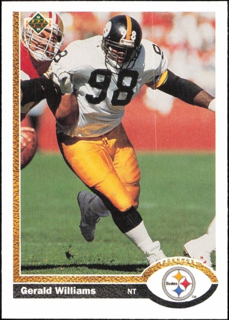 Gerald Williams 1991 Upper Deck #490 Football Trading Card - Front 1991 Upper Deck Gerald Williams #490 football trading card front