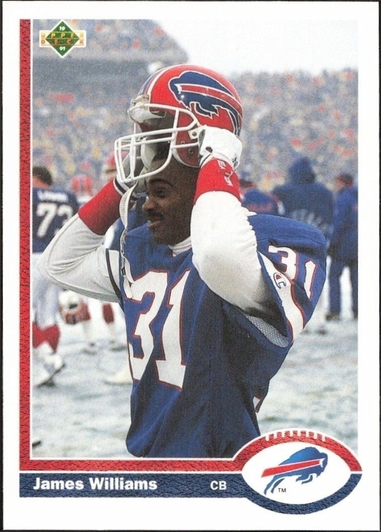 James Williams 1991 Upper Deck #158 Football Trading Card - Front 1991 Upper Deck James Williams #158 football trading card front