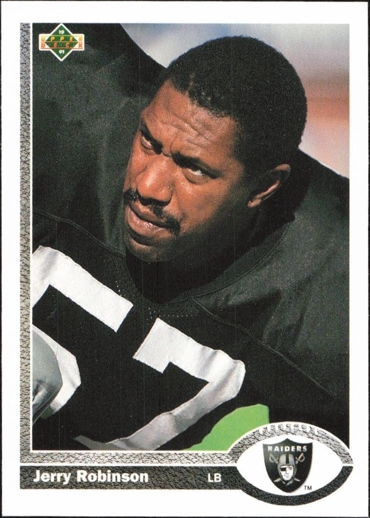 Jerry Robinson 1991 Upper Deck #238 Football Trading Card - Front 1991 Upper Deck Jerry Robinson #238 football trading card front