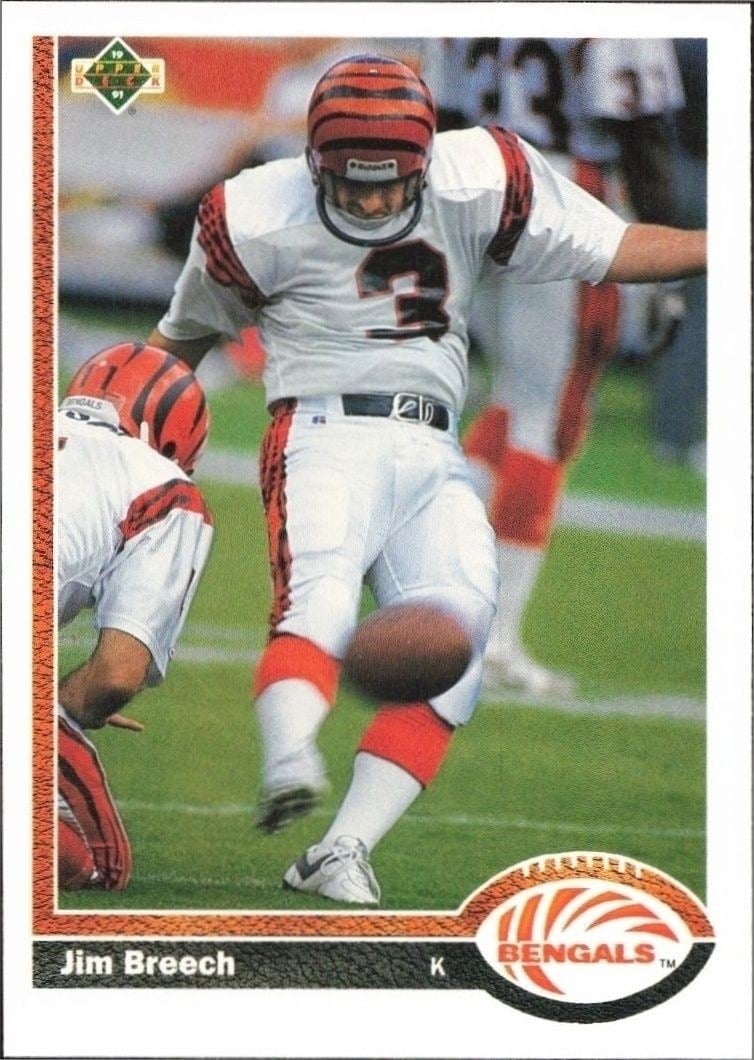 1991 Upper-Deck Jim Breech #202 trading card