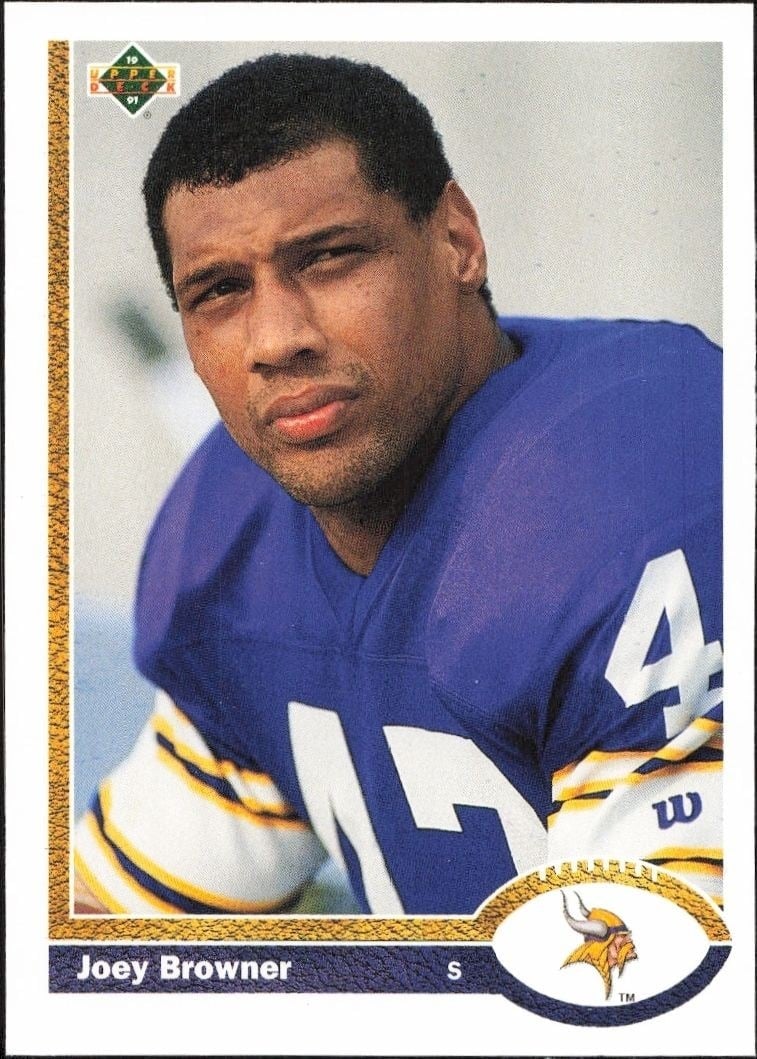 Joey Browner 1991 Upper Deck #52 Football Trading Card - Front 1991 Upper Deck Joey Browner #52 football trading card front