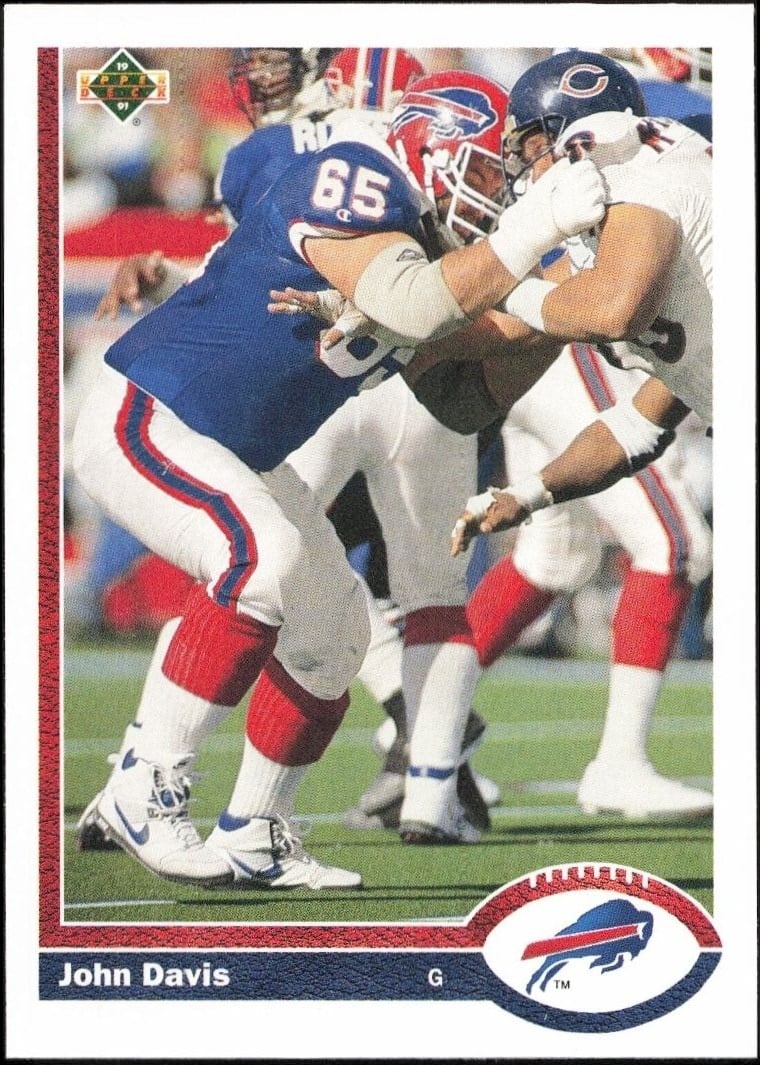 John Davis 1991 Upper Deck #570 Football Trading Card - Front 1991 Upper Deck John Davis #570 football trading card front