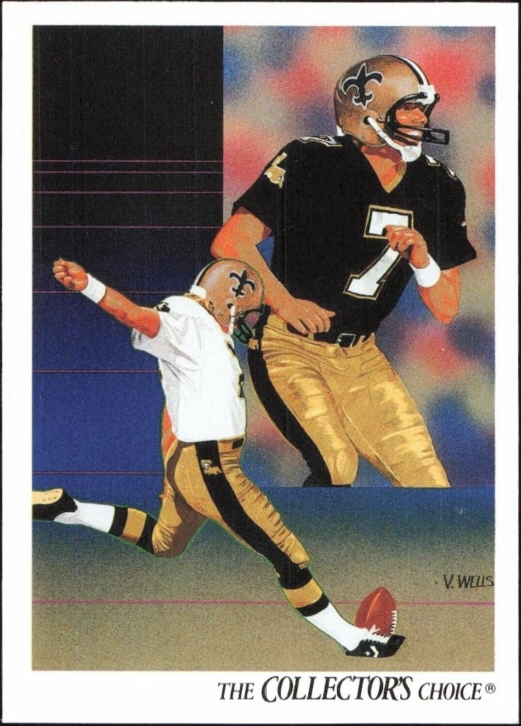 Morten Andersen 1991 Upper Deck #96 Football Trading Card - Front 1991 Upper Deck Morten Andersen #96 football trading card front