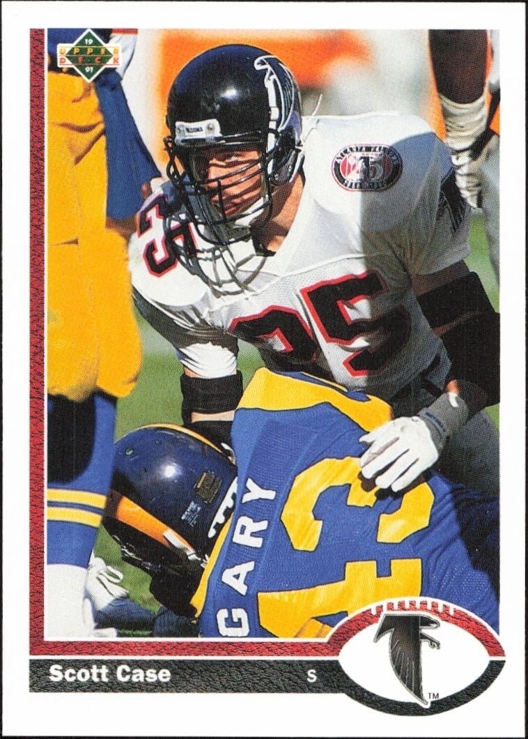Scott Case 1991 Upper Deck #38 Football Trading Card - Front 1991 Upper Deck Scott Case #38 football trading card front