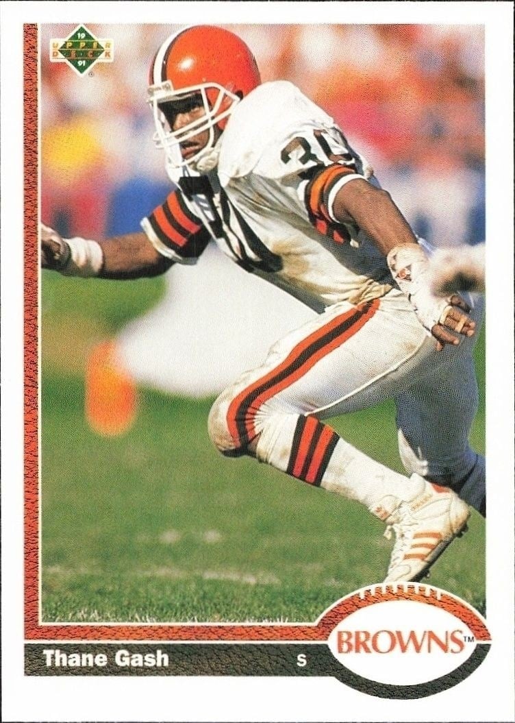 Thane Gash 1991 Upper Deck #224 Football Trading Card - Front 1991 Upper Deck Thane Gash #224 football trading card front