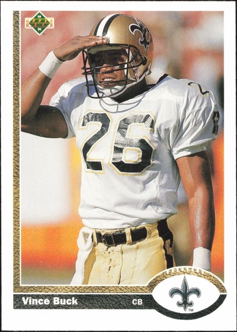 Vince Buck 1991 Upper Deck #228 Football Trading Card - Front 1991 Upper Deck Vince Buck #228 football trading card front