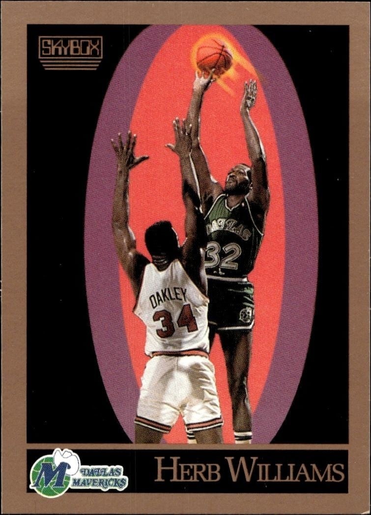 Herb Williams 1990-91 Skybox #70 Basketball Trading Card - Front 1990-91 Skybox Herb Williams #70 basketball trading card front