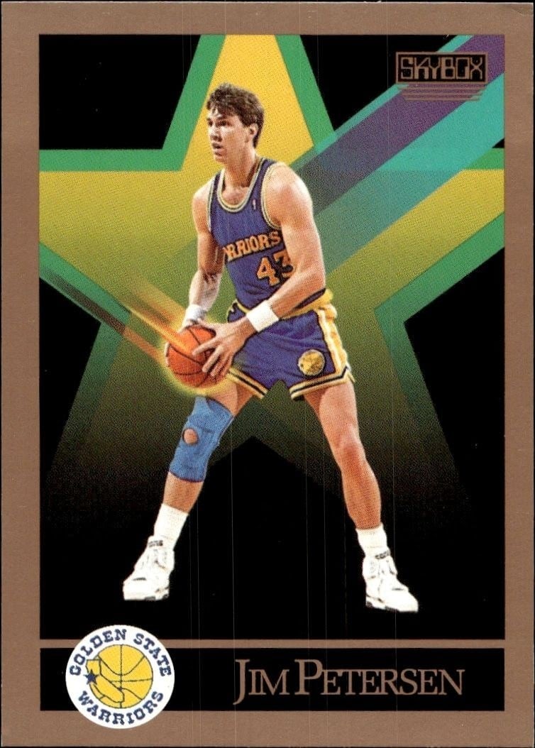 Jim Petersen 1990-91 Skybox #99 Basketball Trading Card - Front 1990-91 Skybox Jim Petersen #99 basketball trading card front