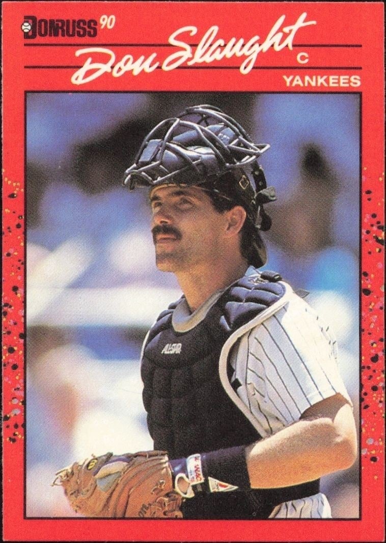 Don Slaught 1990 Donruss #277 Baseball Trading Card - Front 1990 Donruss Don Slaught #277 baseball trading card front