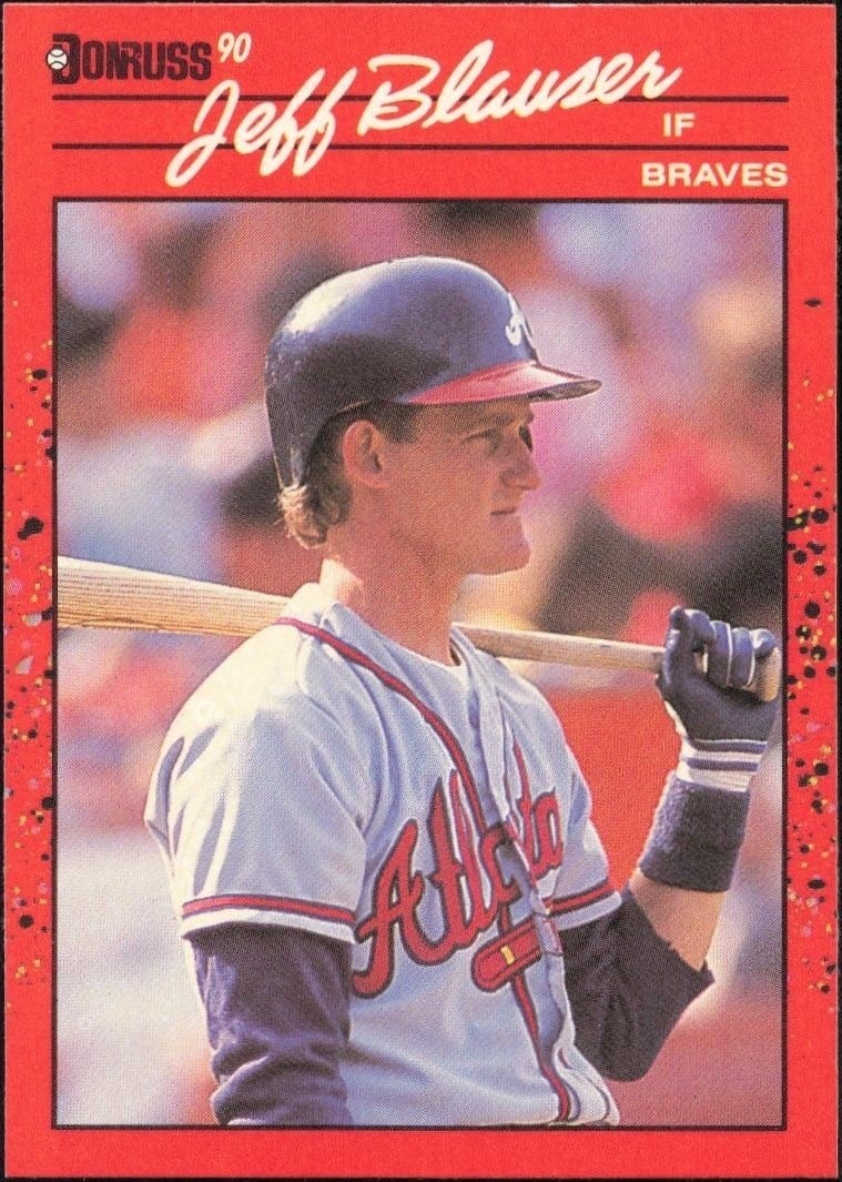 Jeff Blauser 1990 Donruss #271 Baseball Trading Card - Front 1990 Donruss Jeff Blauser #271 baseball trading card front