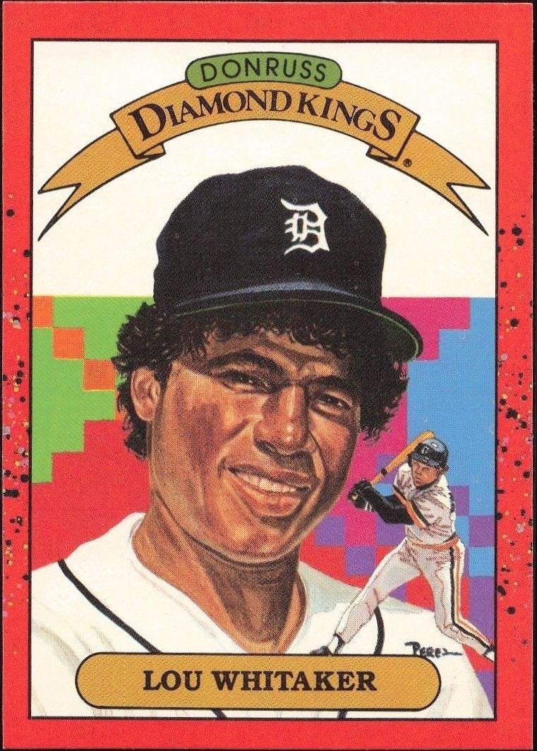 Lou Whitaker 1990 Donruss #16 Baseball Trading Card - Front 1990 Donruss Lou Whitaker #16 baseball trading card front