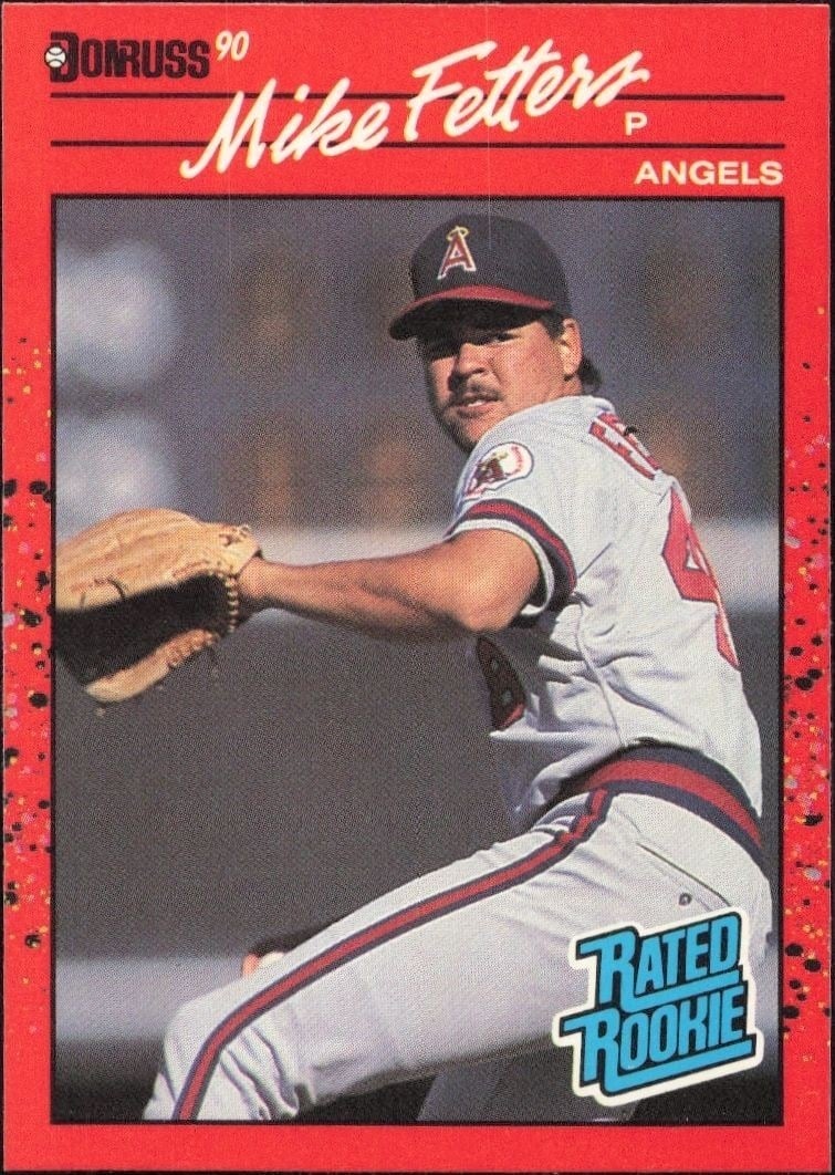 Mike Fetters 1990 Donruss #35 Baseball Trading Card - Front 1990 Donruss Mike Fetters #35 baseball trading card front