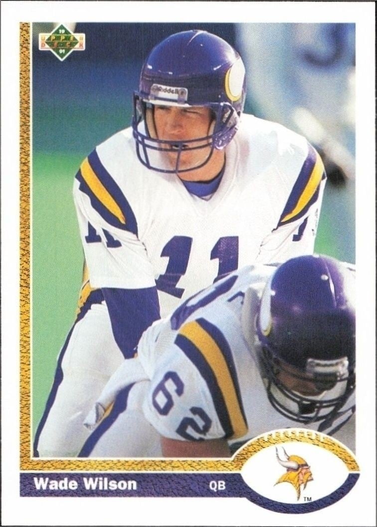 Wade Wilson 1991 Upper Deck #219 Football Trading Card - Front 1991 Upper Deck Wade Wilson #219 football trading card front