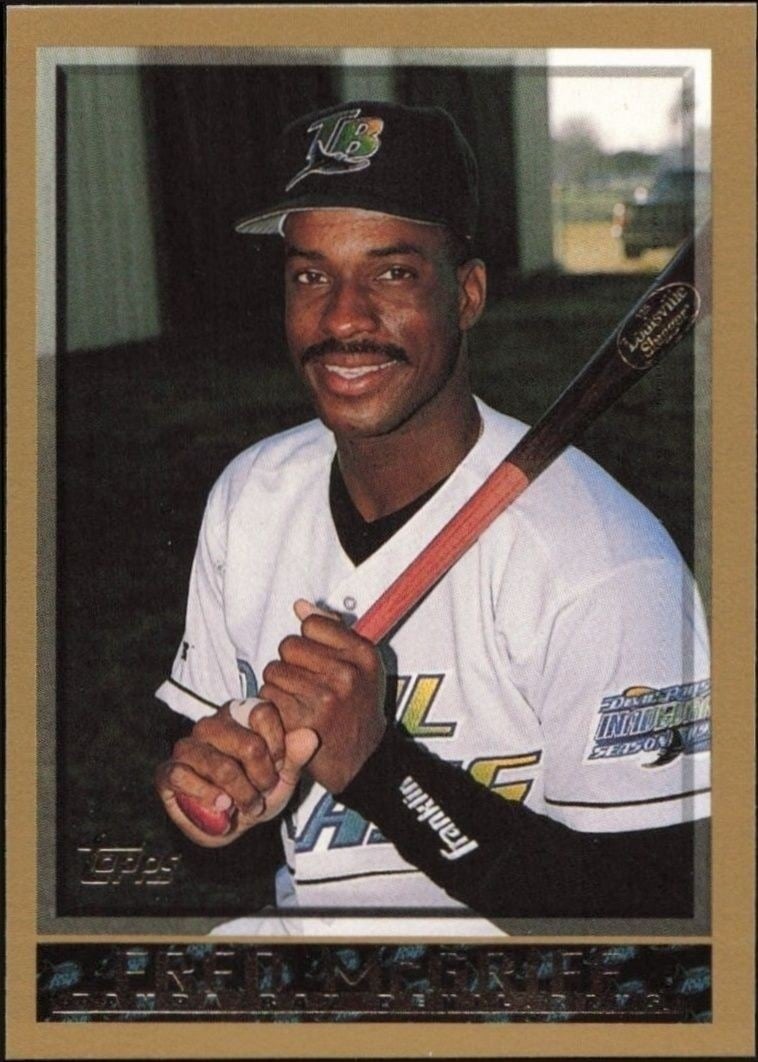 Fred McGriff 1998 Topps #349 Baseball Trading Card - Front 1998 Topps Fred McGriff #349 baseball trading card front