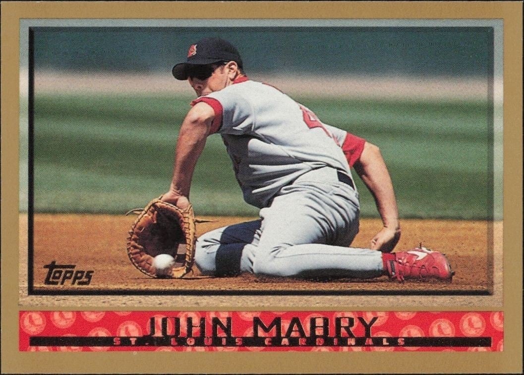John Mabry 1998 Topps #56 Baseball Trading Card - Front 1998 Topps John Mabry #56 baseball trading card front