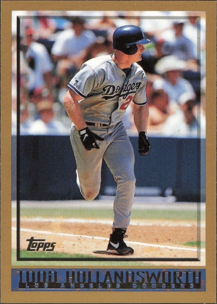 Todd Hollandsworth 1998 Topps #214 Baseball Trading Card - Front 1998 Topps Todd Hollandsworth #214 baseball trading card front