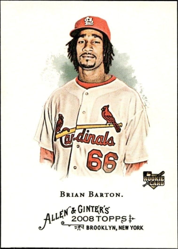 Brian Barton 2008 Topps Allen & Ginter #6 Baseball Trading Card - Front 2008 Topps Allen & Ginter Brian Barton #6 baseball trading card front