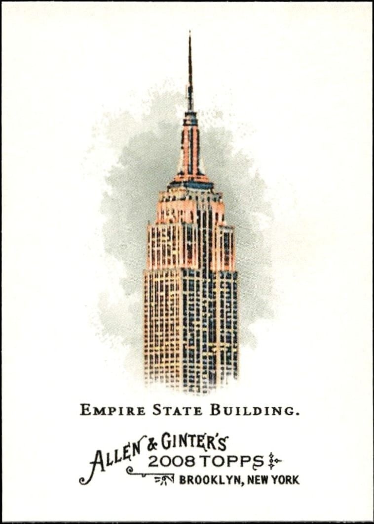 Empire State Building 2008 Topps Allen & Ginter #29 Baseball Trading Card - Front 2008 Topps Allen & Ginter Empire State Building #29 baseball trading card front