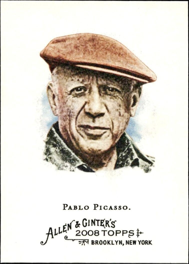 Pablo Picasso 2008 Topps Allen & Ginter #172 Baseball Trading Card - Front 2008 Topps Allen & Ginter Pablo Picasso #172 baseball trading card front
