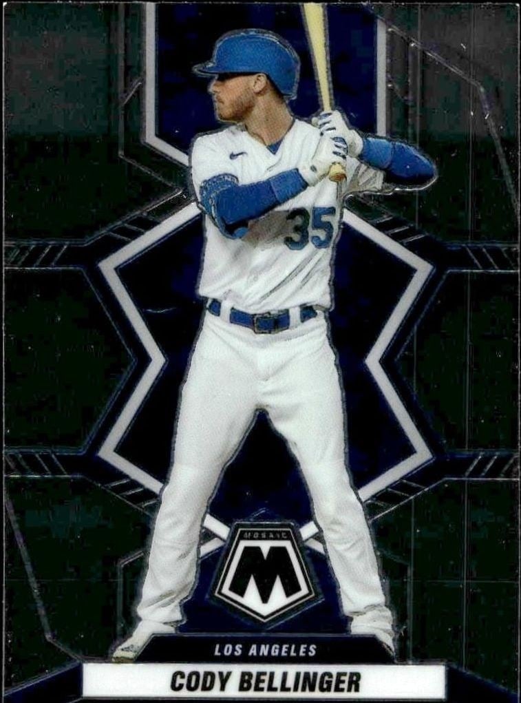 Cody Bellinger 2022 Panini Mosaic #56 Baseball Trading Card - Front 2022 Panini Mosaic Cody Bellinger #56 baseball trading card front
