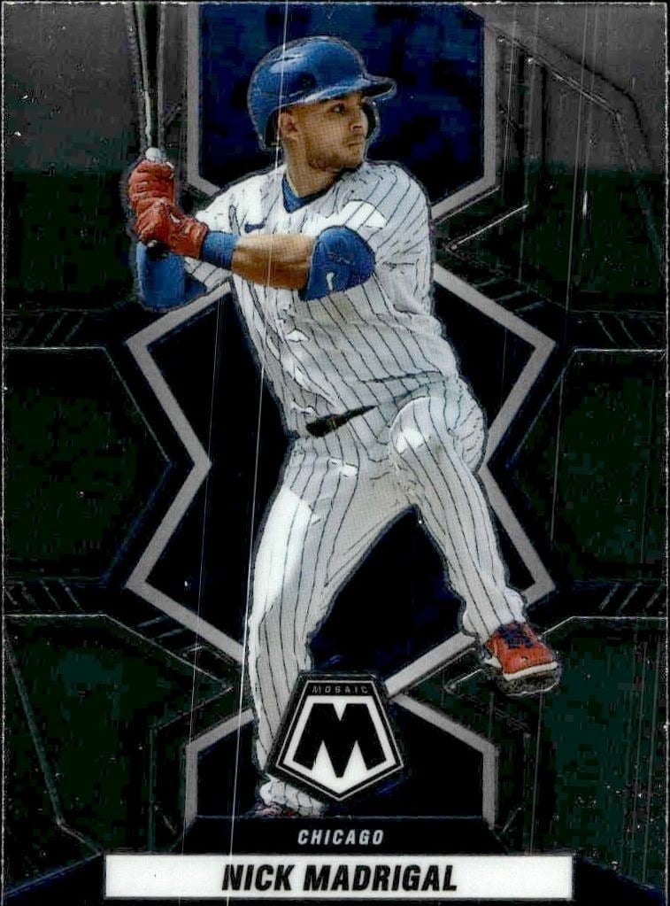 Nick Madrigal 2022 Panini Mosaic #128 Baseball Trading Card - Front 2022 Panini Mosaic Nick Madrigal #128 baseball trading card front