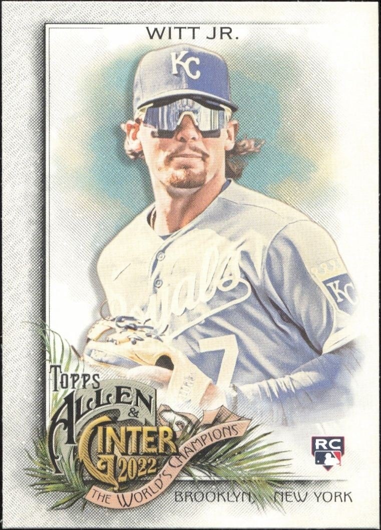 Bobby Witt Jr. 2022 Topps Allen & Ginter #203 Baseball Trading Card - Front 2022 Topps Allen & Ginter Bobby Witt Jr. #203 baseball trading card front
