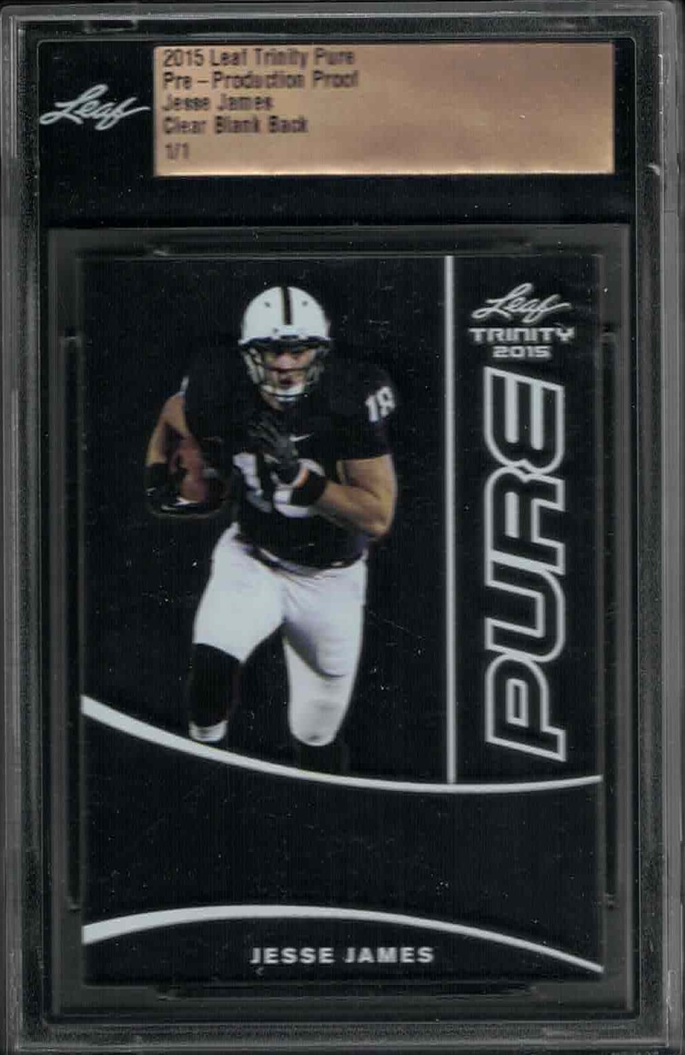 2015 Leaf Trinity Pure Jesse James Clear Blank Back #NA (/1) (Front)