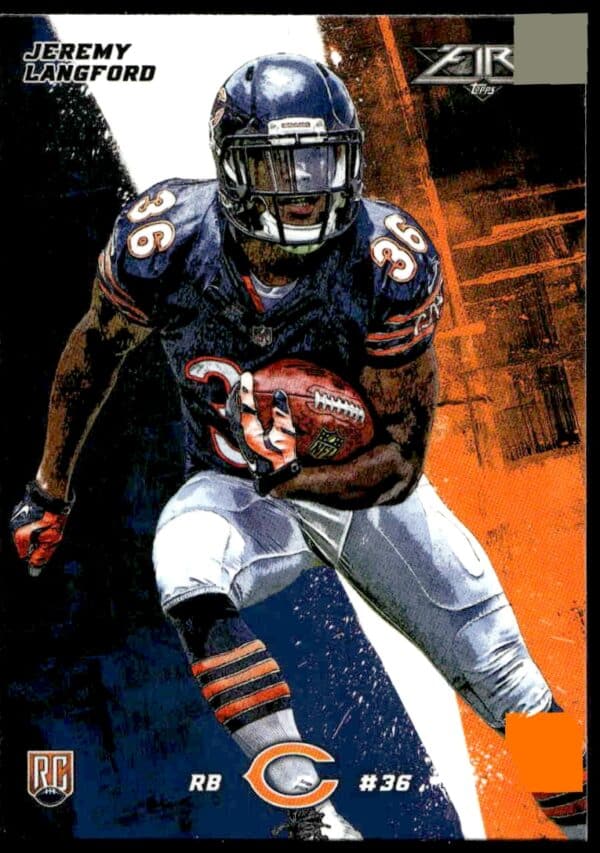 2015 Topps Fire Jeremy Langford Rookies Flame #25 (Front)