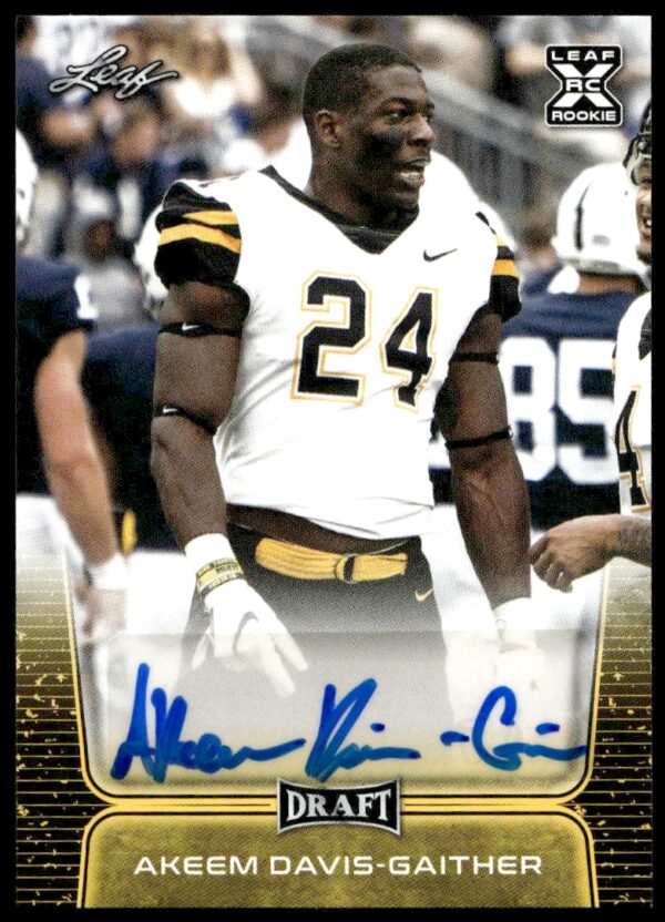 2020 Leaf Draft Akeem Davis-Gaither #BA-ADG Auto (Front)