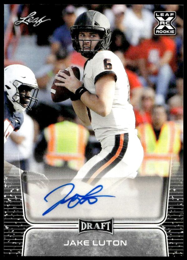 2020 Leaf Draft Jake Luton #BA-JL3 Auto (Front)