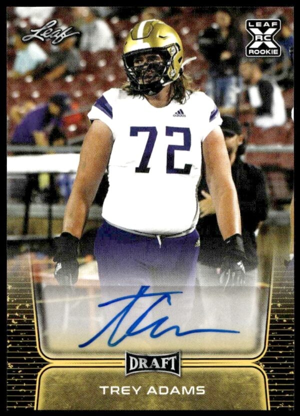 2020 Leaf Draft Trey Adams #BA-TA1 Auto (Front)