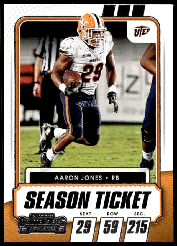 2021 Panini Contenders Draft Picks Aaron Jones #53 (Front)